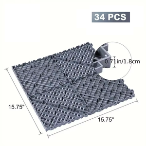 Strapazierfähige PP Garagenbodenfliesen Industriebodenmatte für Werkstatt und Autowerkstatt - Product Image 3