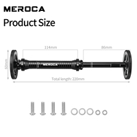 Tige télescopique en aluminium MEROCA, renforcée, à distance de montage réglable, roue facile à installer pour la modification de vélos pliants Brompton
