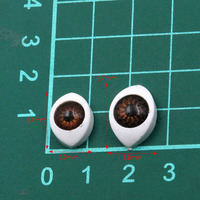 Globes oculaires ovales en plastique boutons oeil du diable marionnette de sécurité en peluche poupée accessoire de fabrication de bijoux