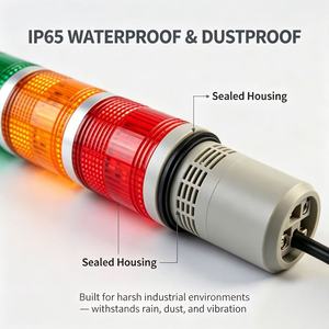 Industrial LED Warning Light 3 Color Tower Signal <b>Alarm</b> Lamp 85dB Buzzer for Crane Factory Automation - Product Image 3