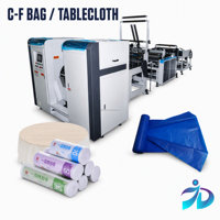 Machine automatique de fabrication de sacs en plastique pliés en C sur rouleau et machine de fabrication de housses de table et de sacs en polyéthylène à grande vitesse