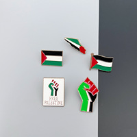Broche drapeau national Palestine Libre en alliage de zinc plaqué, design poing créatif, accessoire de revers