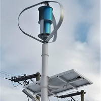 Turbine verticale solaire extérieur, système éolien pour l'extérieur