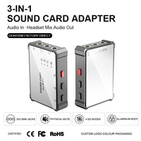 Carte son externe portable, adaptateur audio stéréo de type C avec bouton de désactivation du micro physique pour téléphone, PC, jeux