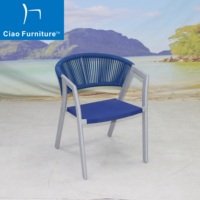 Fauteuils de jardin empilables en aluminium tressé pour restaurant extérieur – Vente en gros