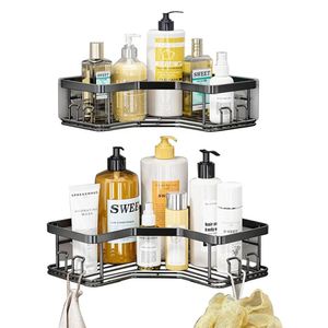 5 Pack Shower Caddy <b>Corner</b> Adhesive Wall Mounted Metal <b>Bathroom</b> Storage Holder Shower Caddy Organizer Rack Shelves for Home - Product Image 4