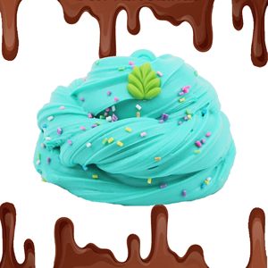 4 pièces de slime parfumé, doux, extensible, non collant, bleu, moelleux, effet beurre, en forme de gâteau d'anniversaire, pastel, Floam Cloud - Product Image 6