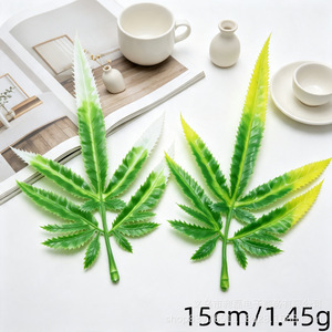 Artificial Maple <b>Leaves</b> Plastic Greenery 10cm-30cm High Simulation <b>Decorative</b> <b>Wall</b> Vines Bouquet Random Color Mix - Product Image 2