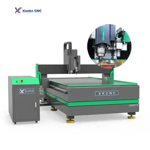 Xunke professional 4x8 cnc router for KT board wood cnc router vacuum pump acrylic leather knife cutting cnc router