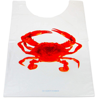 Tablier de crabe jetable personnalisé en PEHD écologique durable imperméable bavoirs kit de bavoir de fruits de mer pour adultes avec logo personnalisé pour restaurants