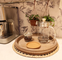 Ensemble de plateaux en bois décoratifs, style nordique, petit plateau de service pour la décoration de table basse et la décoration de salon
