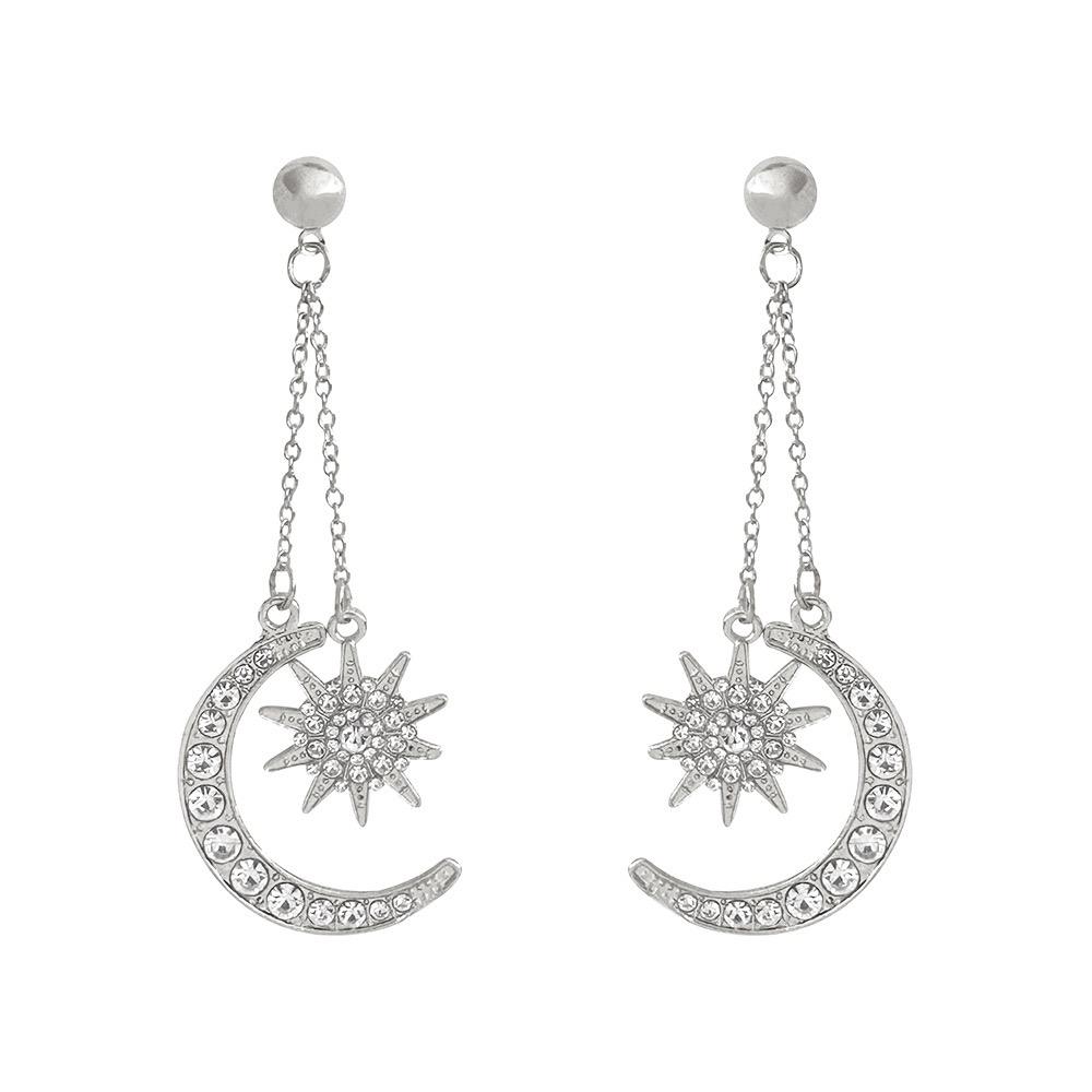 Moon Earrings - White K