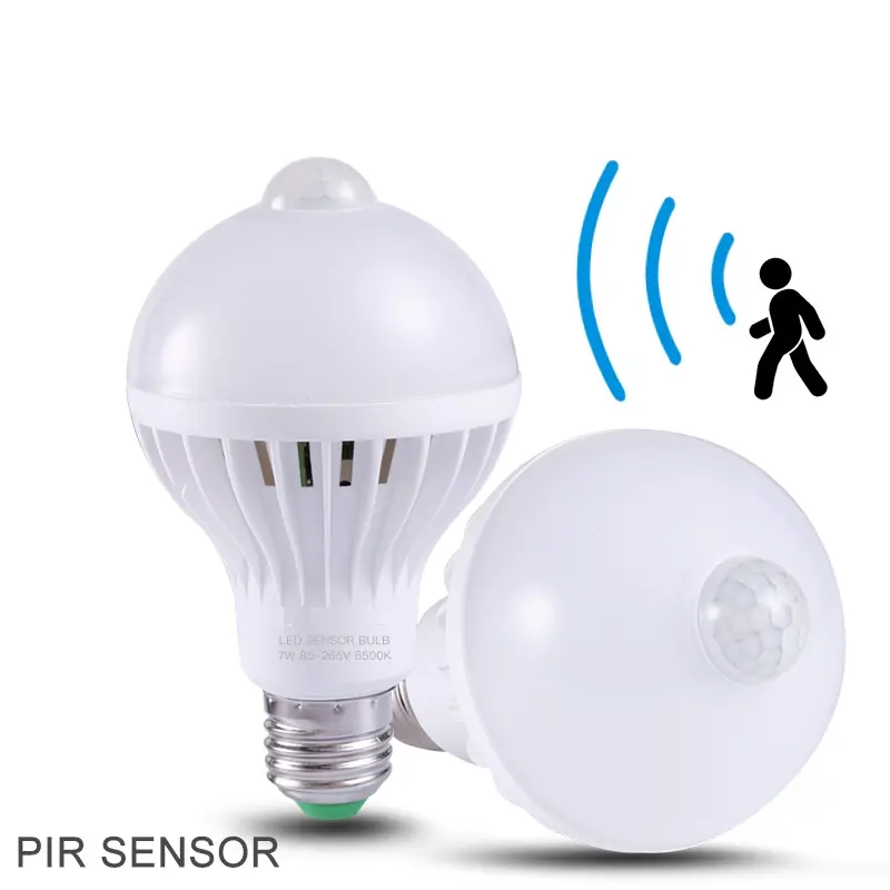 Wholesale Custom Low Price Motion Sensor Bulb Led Light A60 7w Led Light Bulb Sensor Bulb With Motion Sensor