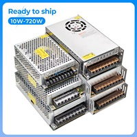 Alimentation industrielle à découpage 12V 24V 24W-600W 5A, efficacité 95% pour bande LED, caméra CCTV, système de sécurité, équipement d'automatisation