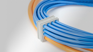 Grommet en caoutchouc flexible multi-spécial bibo SVLEC pour fils électriques, diamètres de câble de 1 à 8 mm, IP54, carré, gris - Product Image 3