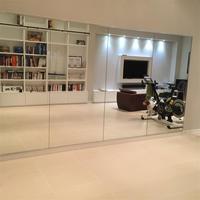Miroir de danse incassable en argent à paroi complète pour salle de sport, feuille de verre pour studio Yogo et couloir