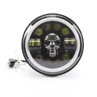 Phare LED rond étanche de 7 pouces pour camion, tout-terrain, voiture, moto, feux de jour DRL, halo, vente chaude, nouveauté