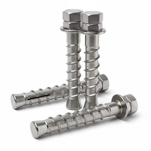Boulon d'expansion structurel en acier inoxydable plaqué zinc argenté à tête hexagonale M12, réutilisable et résistant à la rouille, pour béton - Vente en gros - Product Image 1