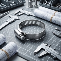 Collier de serrage métrique de type américain en acier inoxydable 304 de haute résistance à la traction 21-44mm INGFA YF-HG pour utilisation automobile et de canalisation