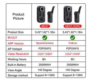 <span class=keywords><strong>Camera</strong></span> hành trình 2K MD37 Mini WIFI, ghi hình video, <span class=keywords><strong>camera</strong></span> an ninh CCTV IP, <span class=keywords><strong>camera</strong></span> hồng ngoại ban đêm, dành cho thể thao ngoài trời, đạp xe - Product Image 6