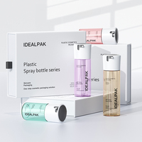Flacon pulvérisateur en plastique PET personnalisé 60ml 100ml 120ml, flacon pompe cylindrique à fine brume pour parfum, toner, emballage cosmétique