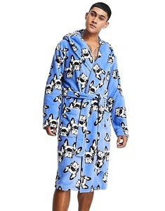 KY grande taille hommes vêtements <span class=keywords><strong>de</strong></span> nuit capuche fixe col châle cravate ceinture poches latérales polaire <span class=keywords><strong>robe</strong></span> <span class=keywords><strong>de</strong></span> <span class=keywords><strong>chambre</strong></span> peignoirs hommes pyjamas chauds - Product Image 1