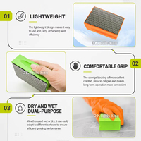 DRILKING Bloc de ponçage abrasif pour carrelage, verre, pierre, marbre, céramique, disque de ponçage abrasif # 60-400 tampons de polissage manuel en diamant