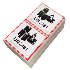 Etiquetas de Advertencia de Baterías de Litio <span class=keywords><strong>UN3481</strong></span>, Adhesivo de Vinilo - Product Image 1