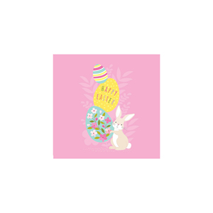 DAMAI Nuevo Juego de Platos Desechables de Papel con Temática de Conejito y Huevo de Pascua, con Encaje Ondulado en Rosa y Verde, para Celebraciones de Pascua - Product Image 5