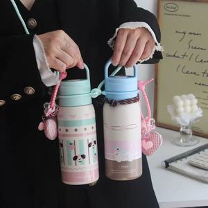 <span class=keywords><strong>Termo</strong></span> Kecolove de 500 ml, Portátil, con Estampado de Cachorro, Impermeable, de Apertura Rápida, Regalo Deportivo para la Escuela, con Correa - Product Image 3