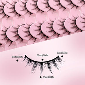 10 paires de cils en faux vison 3D <span class=keywords><strong>Paris</strong></span>, cils volumineux et moelleux, étiquette privée, longueur mixte, maquillage quotidien, extensions de cils - Product Image 4