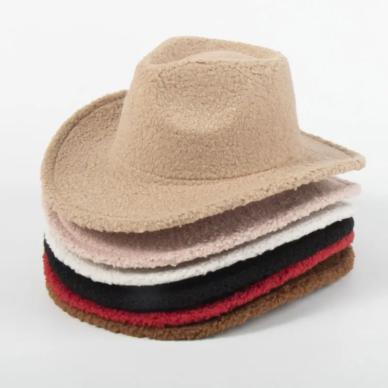 Groothandel Nieuwe Brede Rand Suède Fedora Pet Vrouwen Herfst Winter Vilt Pluche Jazz Hoeden Panama Cowboy Pet