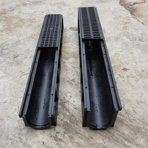 รางระบายน้ำฝนแบบสำเร็จรูป รางระบายน้ำพลาสติก รางระบายน้ำรูปตัวยู รางระบายน้ำพลาสติกแบบเส้นตรงสำหรับสวน - Product Image 6