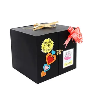 Alles Gute zum Geburtstag Geschenk box kunden spezifische Überraschung kuchen box mit Dekoration und Gruß karte