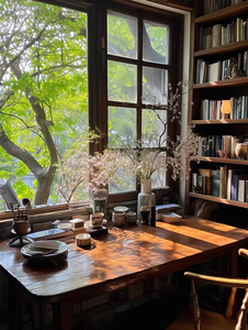 Tavolo da Pranzo/Caffè in Legno di Noce Naturale con Bordo Vivo, Moderno e di Alta Qualità per Casa, <span class=keywords><strong>Cucina</strong></span> e Ristorante - Product Image 4