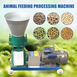 Chicken Duck Fish Cattle Catfish Feed Processing Diesel Corn Pallet Making Machines 210 Model