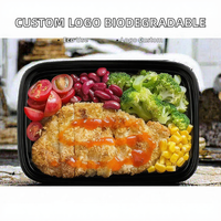 Conteneur alimentaire jetable en PP avec couvercles, logo personnalisé de la marque YQ, boîtes d'emballage pour pain biodégradables, épaisseur 1 mm, fabriqué en Chine