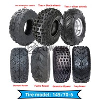 Pneu de buggy de plage électrique modifié Hanak pour ATV et kart, 145/70-6 pouces, pneu sans chambre à air avec moyeu de roue et accessoires pour machine de pulvérisation