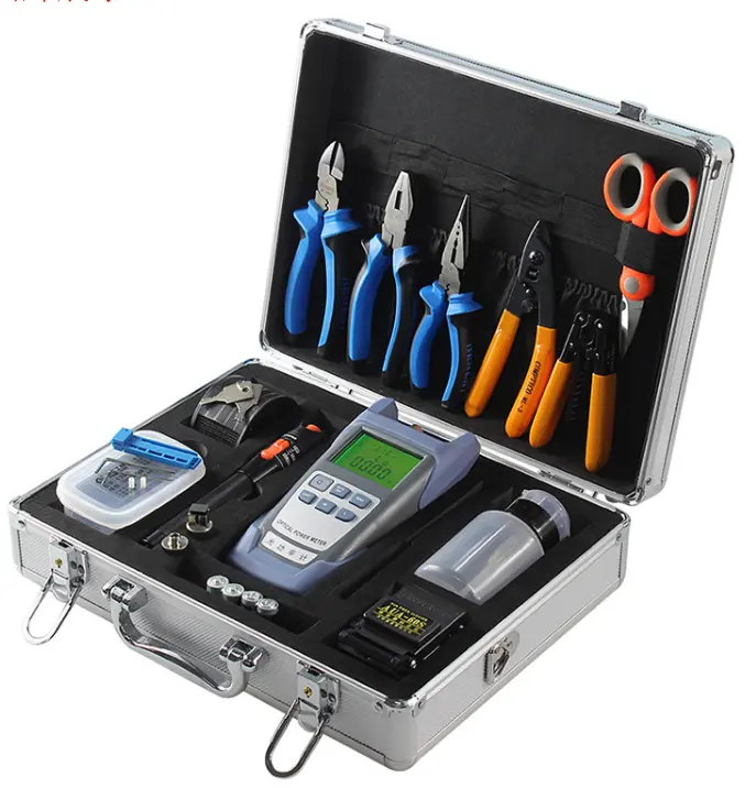 FTTH Kit di strumenti in fibra ottica misuratore di potenza stripper per mannaia in fibra uso di telecomunicazioni
