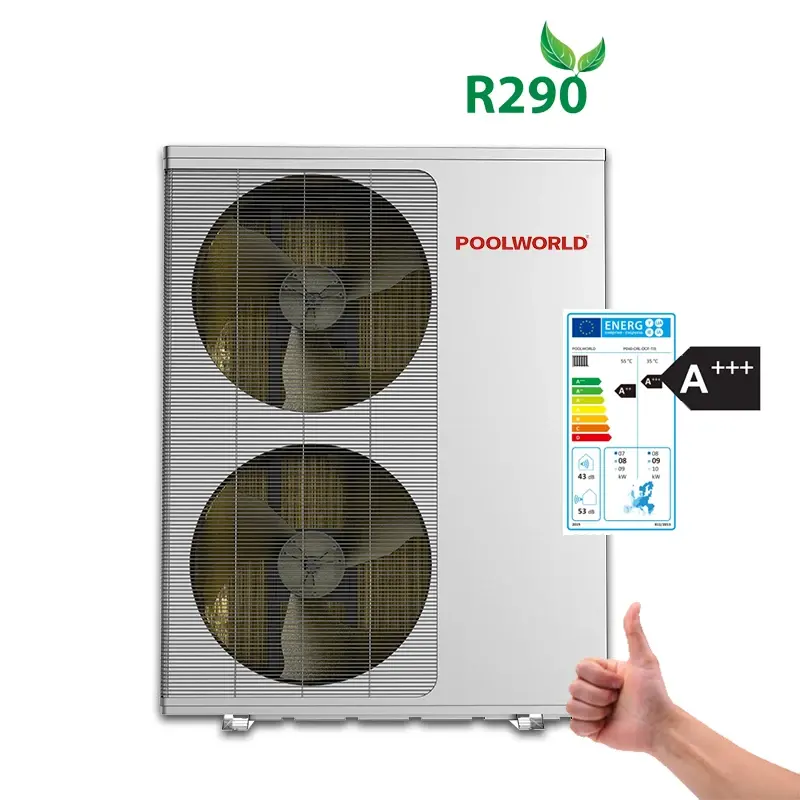 Poolworld Bán bơm nhiệt tốt nhất R290 Propane nguồn không khí bơm nhiệt 16kw cho sưởi ấm nhà và làm mát