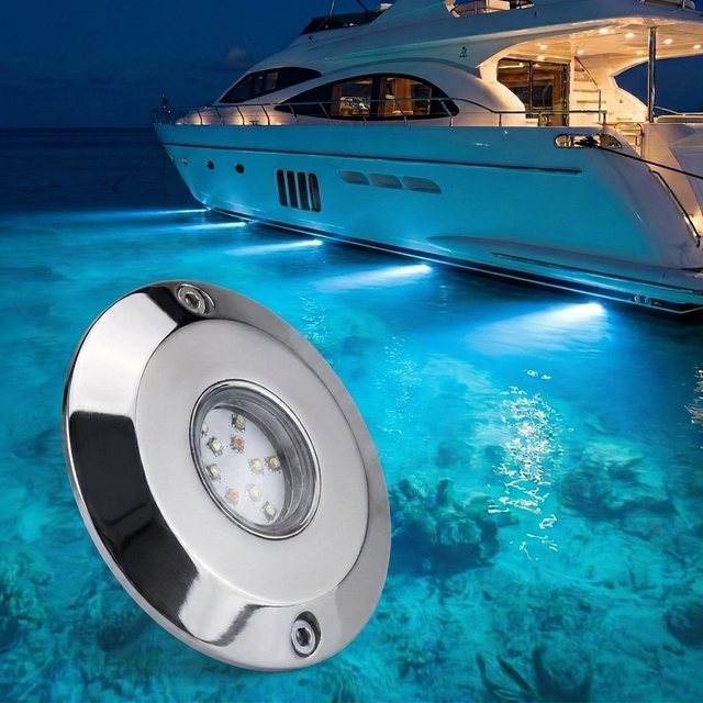 316L Stainless Steel Super Bright 60W IP68 Submersible Boat Led Light for Underwater Marine Sea Pool Lights