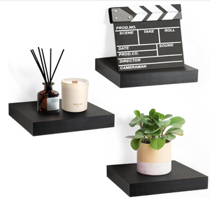 Étagère murale flottante carrée moderne en acier inoxydable avec support d'installation <span class=keywords><strong>invisible</strong></span> pour la décoration du salon - Product Image 1