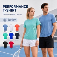 Camiseta Deportiva Unisex con Logotipo Personalizado, de Secado Rápido, Tejido Técnico, para Impresión, Uniforme de Equipo, para Hombre y Mujer, OEM, al por Mayor
