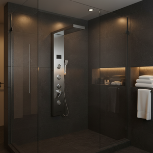 <span class=keywords><strong>Colonne</strong></span> de douche cascade murale en acier inoxydable pour salle de bain à forte demande Système de panneaux de douche à led - Product Image 3