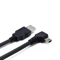 Cable de Carga y Sincronización de Datos USB Mini de Fábrica OEM, con Rotación de 180 Grados en Ángulo Recto, PVC Negro/Blanco, 4C/2C, CE, RHOS, para Computadora