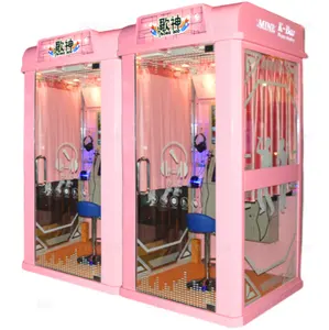 Coin-operated indoor and outdoor mini self-service singing video game arcade karaoke arcade