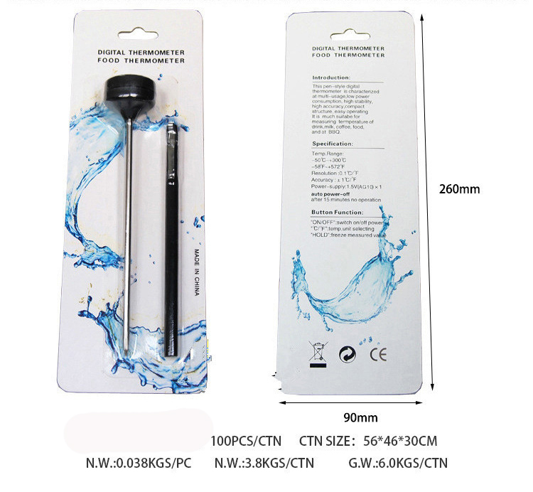 Digital Display Probe Food Thermometer TP100