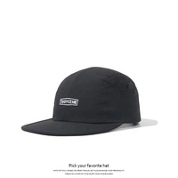 Snapback étanche course à pied cinq panneaux casquette de camp new york baseball sport casquette nylon 5 panneaux casquettes et chapeaux vente en gros