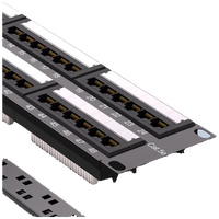 Gabinete Rack 2U de Acero Laminado en Frío Haina HN-E48 de 48 Puertos CAT5e, Panel de Distribución 1U, ¡Venta Caliente!