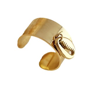 Anillo de boda de oro de 14 quilates Chapado en acero inoxidable francés, joyería ajustable en forma de concha - Product Image 6